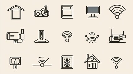 Poster - Essential Home Technology Icons for Modern Living