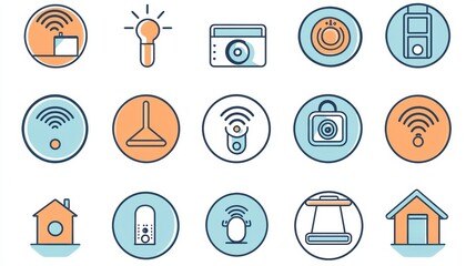Poster - Smart Home Technology Icons and Symbols