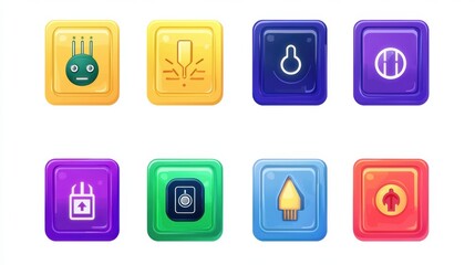 Poster - Colorful Icons for Creative Digital Applications