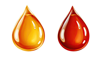 Poster - Set of Colorful Oil Drops Isolated on a Transparent Background Generative AI