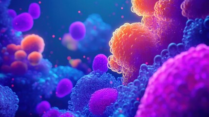 Poster - Abstract Colorful Spheres with Detailed Surface Textures