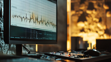 Aufkleber - Seismograph displaying earthquake data with precision and clarity