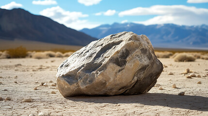 Aufkleber - Lithium-rich rock in an arid landscape symbolizes valuable lithium resources