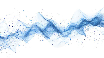Poster - Blue circuit lines on a white background depicting a technology and connection concept Generative AI