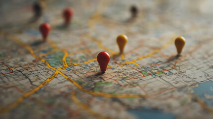 Poster - Optimize business location on Maps, Concept: Maps, Local SEO, Business Strategy, Visibility