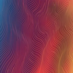 Poster - A vibrant abstract background featuring wavy lines in warm colors ranging from deep purple to fiery orange, creating an energetic and dynamic visual effect.