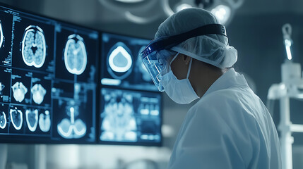 Aufkleber - Concept of medical services and artificial intelligence medical technologies, The medical professional is driving the virtual medical revolution and technology development, Artificial intelligence