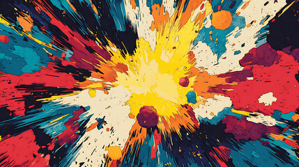 Aufkleber - Colorful comic book style explosion with cool text graphic