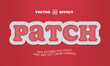 © furan - fabric patch text effect. 100% editable vector.