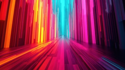 Poster - Vibrant Virtual Cityscape in Dreamlike Colors