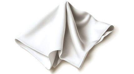 Aufkleber - A vector design of a kitchen towel in three dimensions, Isolated on a white background, a realistic, neatly folded handkerchief for a restaurant or hotel, To hang a linen set, use a dry