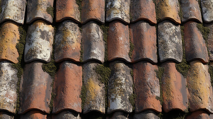 Poster - tiles from the previous and previous Using a high-pressure water cleaner to clean tile roofing