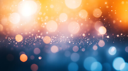 Leinwandbilder - Light flare filter, Blur glow overlay, Sunlight reflection, Bokeh radiance, Defocused blue white orange color gradient texture abstract background