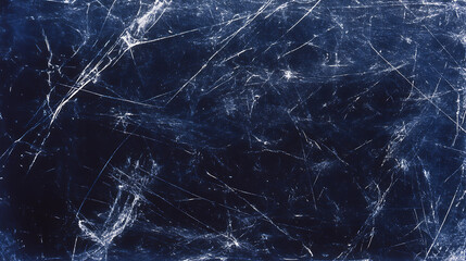 Fototapete - Dusty scratched and scanned old film texture of a metal surface, closeup, dark blue color for backgrounds