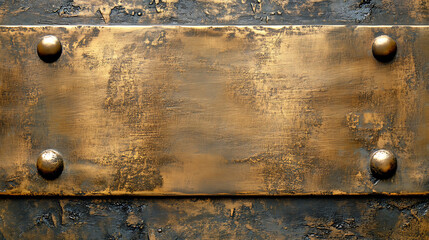 Poster - Bronze texture, metal plate as background or element for design