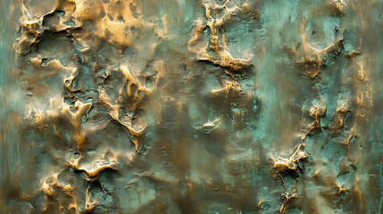 Poster - Bronze texture, metal plate as background or element for design