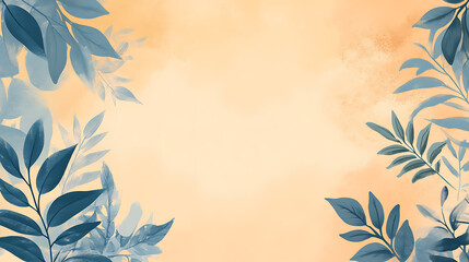 Poster - Beige Summer Background gradient color Pastel Yellow Blue overlay pattern gold wallpaper beige Shadow Texture Leaf Summer Autumn Wall Light Abstract Floor Wall Orange Brown Tree Gradient Two Tone