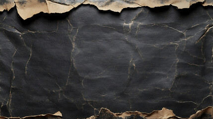 Poster - Black Manila Recycled Kraft Paper Coarse Grunge Texture