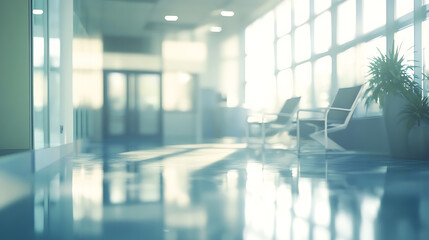 Poster - Abstract blur hospital clinic medical interior background stock photo Office, Backgrounds, Medical Clinic, Defocused, Hospital