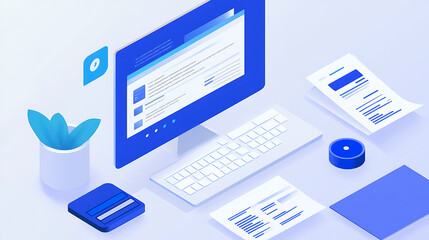 Leinwandbilder - A software platform for digital invoices and online statements, streamlining electronic financial documentation
