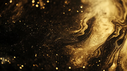 Poster - White and gold luxury billionaire text effect on black background