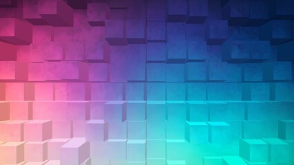 Cube grainy pastel color gradient background, vibrant poster noise extrude texture banner, cover header backdrop design