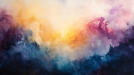 Wall Mural - abstract colorful watercolor paint paper background texture