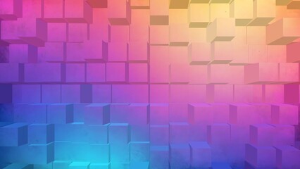 Cube Extrude pastel grainy gradient abstract background, noise texture effect, banner poster header design