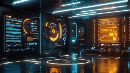 Poster - Futuristic Control Room