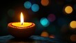 © A4719 - Illuminated Diya Candlelight Festive Bokeh Background Diwali Hope