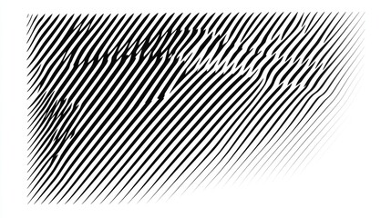 Poster - Abstract Lines in Black and White Pattern Design