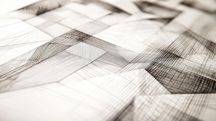 Poster - Abstract Linear Art in Black and White Design