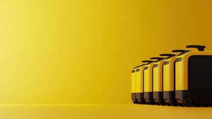 Poster - Industrial Robots Assembling Products in a Seamless Row