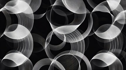 Poster - Abstract Design with Curved Lines and Circles