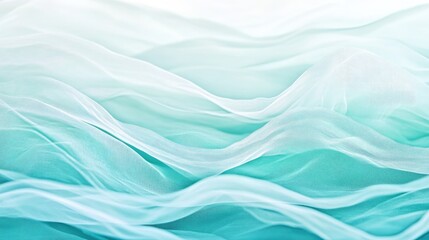 Poster - Gentle Waves of Light in Soft Aqua Tones