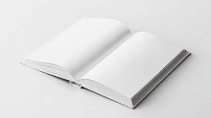 Poster - Open Blank Book on a White Background
