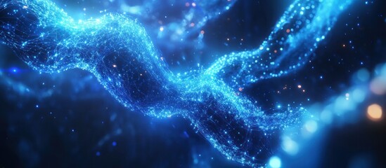 Poster - Abstract Blue Digital Network