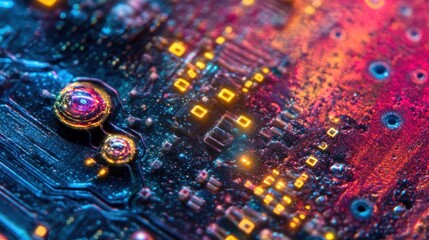 Poster - Abstract Microchip Close-up