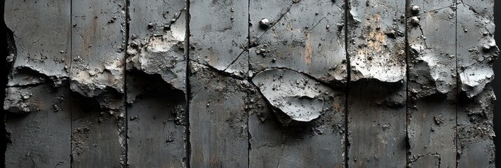 Poster - Close-up of Weathered and Cracked Metallic Surface