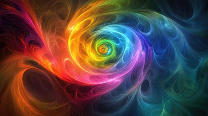 Poster - Colorful Swirl of Abstract Light Patterns
