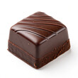 © Nirmal - Chocolate thins with white cream filling isolated on white,Pile of chocolate square candies with cocoa filling isolated on a white background
