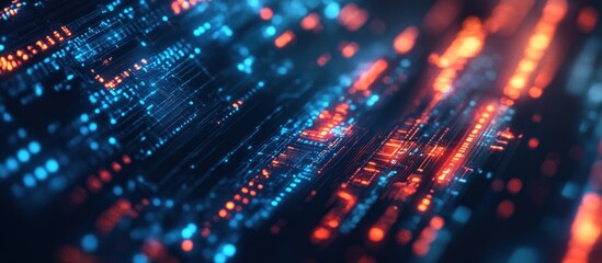 Fototapete - Abstract Digital Circuitry
