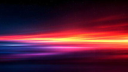 Poster - Vibrant abstract light trails in shades of red, orange, and blue creating a mesmerizing visual effect.