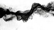 © sarun - Dynamic black ink strokes, partially diluted with gray washes, create abstract organic forms on rough cotton watercolor paper.