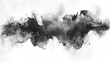 © sarun - Dynamic black ink strokes, partially diluted with gray washes, create abstract organic forms on rough cotton watercolor paper.