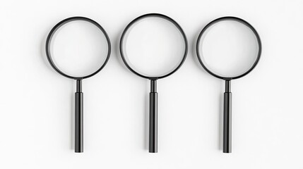 Poster - Black Magnifying Glasses Arranged for Exploration and Examination Generative AI