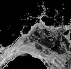 water splash on black background