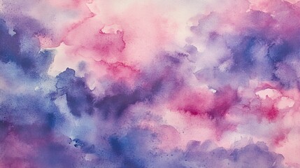 Poster - Soft watercolor background in pastel pinks and purples, blending gently across the canvas to create a light, airy, abstract wash.