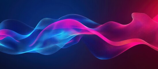 Poster - Abstract Neon Wave Background