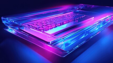 Poster - Glass Laptop Keyboard